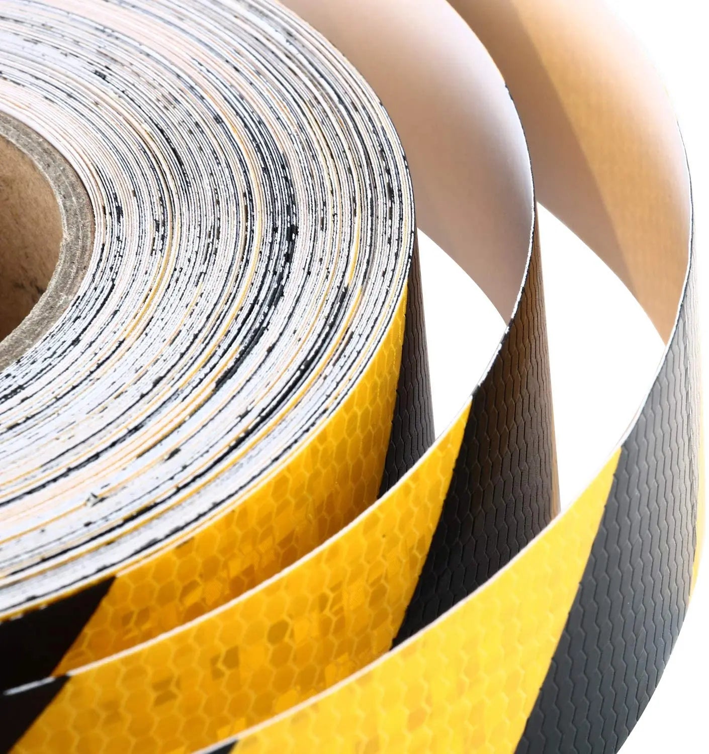 5cm*10m Yellow and Black Reflective Stickers High Visibility Shining Strips Warning Reflective Tape for Road Safety