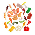 Hot Sale Bbq Chicken Wing Leg Vegetable Flat Back Large Artificial Food Resin Cabochon Charm for Bag Keyring