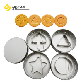 Korea Style Stainless Steel Cookie Mold for Baking & Pastry Cosplay Sugar Candy Cutter with Attractive Metal Box