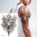 Custom 3D Temporary Tattoo Stickers Water Transfer Paper PET Film Lasting 5-7 Days Animal Wolf Dragon Flower Designs CE