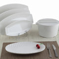 Customized Restaurant 100% Melamine Fish Plate White Dinner Plates Sets Food Grade Melamine Plates