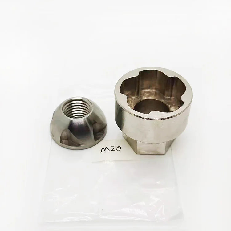4-hole M8 Galvanized Nickel Plated Stainless Steel Anti-theft Security Nuts Bolts for Machine Automotive Use Self-tapping CNC