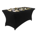 Wholesale Custom logo Tablecloth White Advertising Elastic Rectangle Table Cloth Spandex Table Cloths for Wedding Party