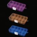 BWEAR Wholesale Transparent Non-removable 10 Compartments Beads Rhinestone Jewelry Display Plastic Mini Storage Box