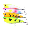 HENGJIA Wholesale 7CM-7.7G-8# Fat Body Fishing Lure Bionic Fishing Popper Bait Floating Topwater Hard Popper with 2 Treble Hook