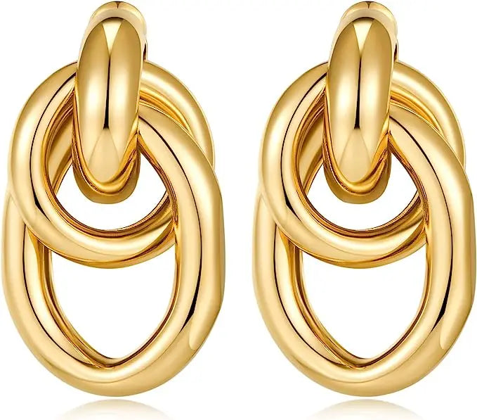 Hot Sale Fashion Geometric Stud Earrings a Variety of Vintage Loop Earrings Jewelry Gifts for Women