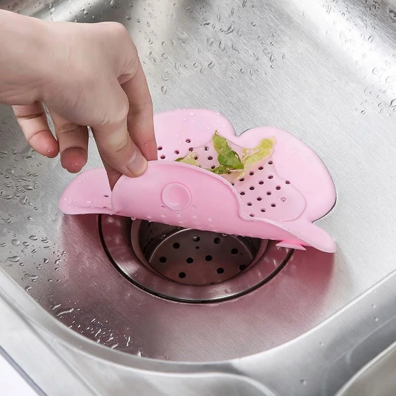 Flower Mesh Silicone Colander Sink Strainer Bathroom Filter Kitchen Gadgets