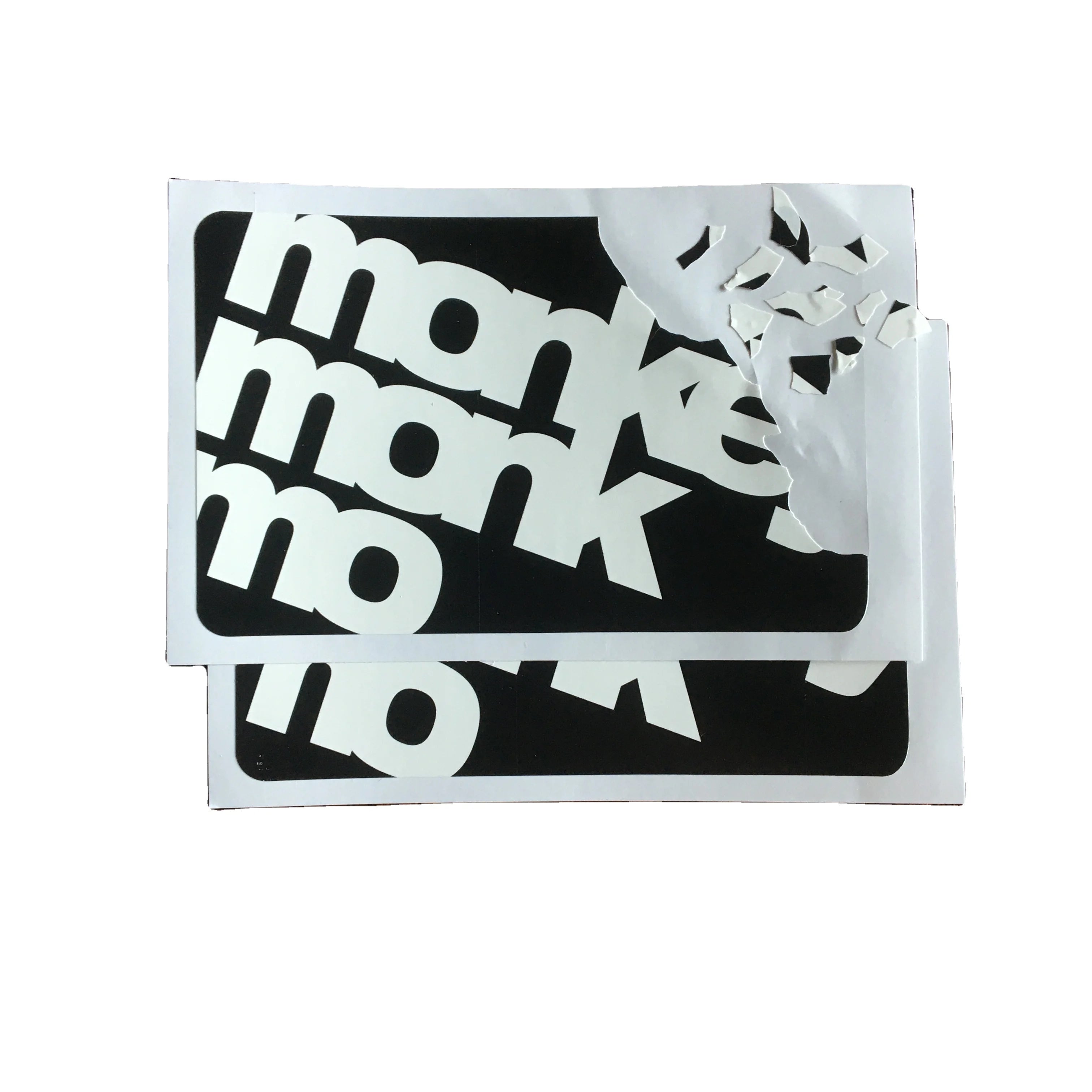 Wholesale Custom Eggshell Stickers Factory High Quality Black Label Sticker logo Stickers With Eggshell Paper