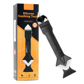 3 in 1 Silicone Sealant Finishing Tools Stainless Steel Head Silicone Caulking Tools Kit for Kitchen Bath