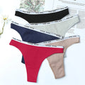 Young Girl & Women's Low-Rise Cotton Knitted Underwear Panties Solid Pattern