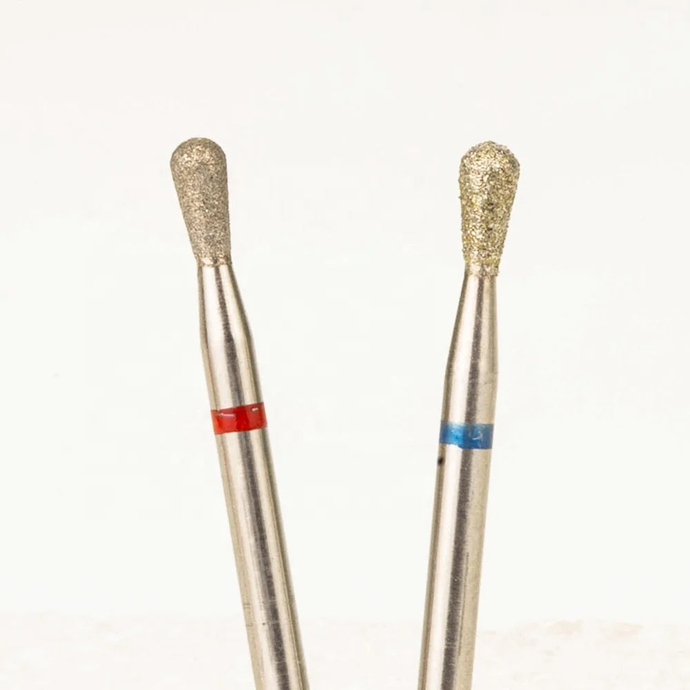 3/32" F M 2.0*5.0mm Rounded Inverted Cone Reverse Pear Pedicure Manicure Russian E-File Diamond Nail Bits Cuticle for Drills
