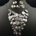 Hot Handmade Vintage Spiral Metal Layer Silver Black Plated Jewelry Women Bijoux Africa Necklace Wedding Engagement Party