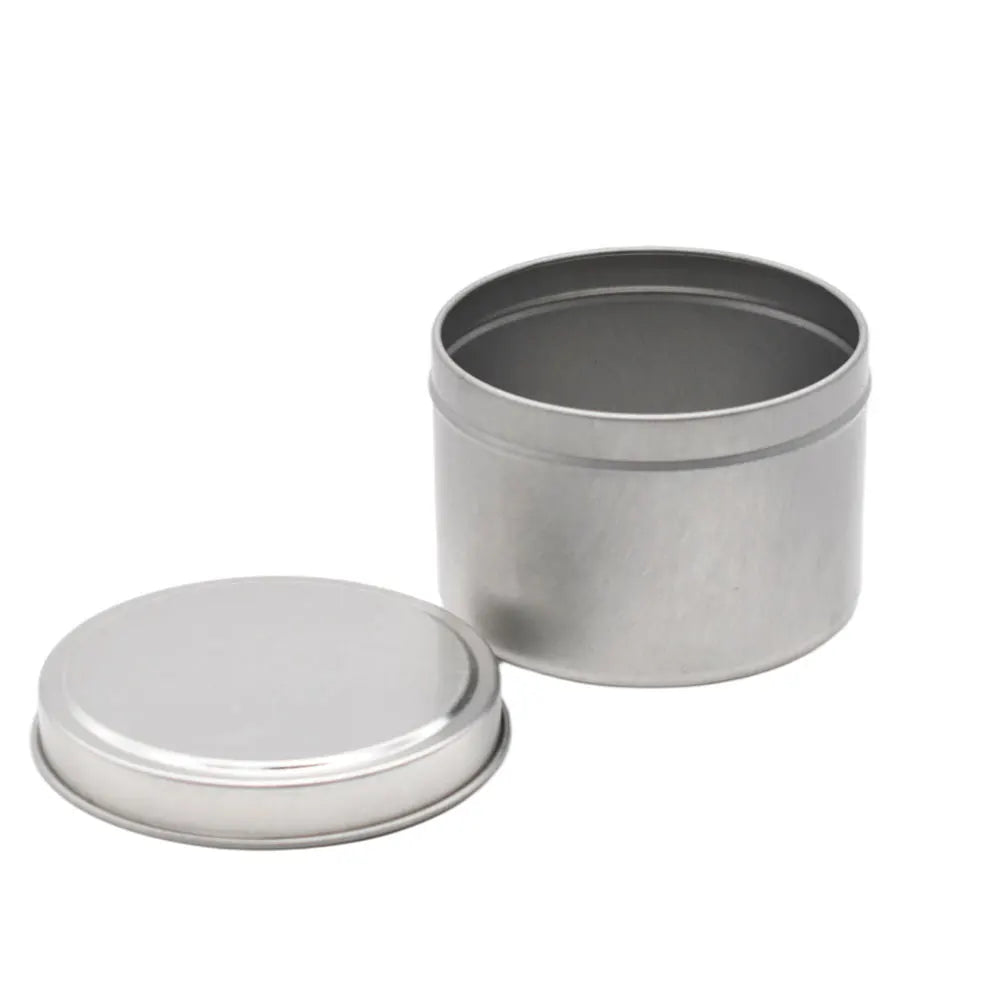 Factory Supply 6oz Silver Candle Gift Packaging Metal Tin Box