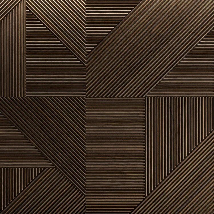MUMU Indoor Design Timber Decoration Cladding Real Oak Wooden Flutted Slats Texture Embossing Wood Wall Panels
