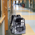 Hot Sale Custom Logo Clear Backpack Heavy Duty Transparent PVC Waterproof School & College Workbag with Reinforced Strap