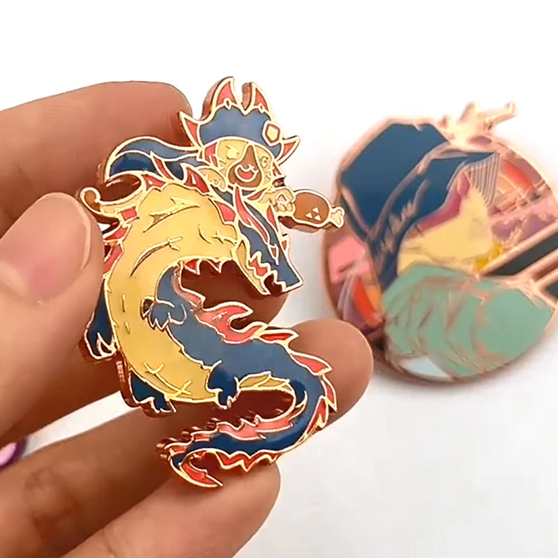 Oem Odm China Supplier Wholesale Custom Logo Modern Antique Gold-Plated Metal Soft Hard Enamel Lapel Pins