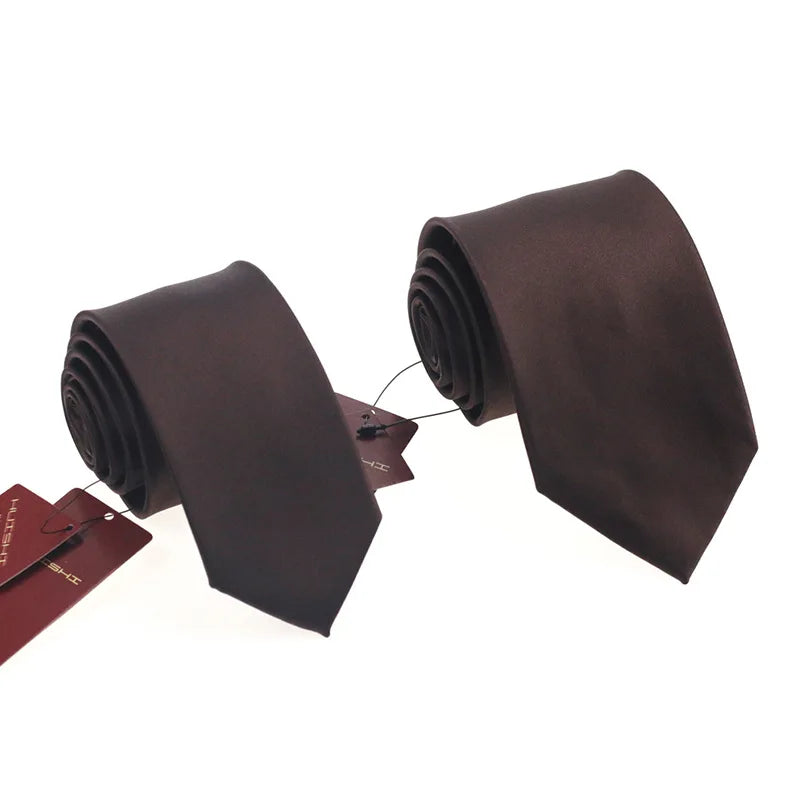 Custom Brown Striped Polyester Neckties for Men New Men's Wedding Business Tie Suppliers