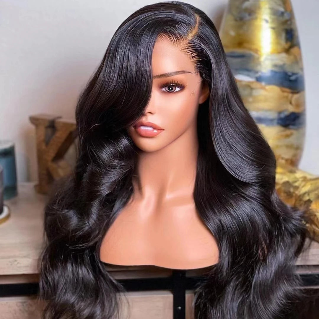 14A Wholesale Brazilian Human Hair Body Wave Lace Front Wigs 13x4 Transparent Lace Frontal Cuticle Aligned Raw Human Hair