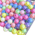DS Factory Direct Sell Acrylic Macaroon AB Colors Round Beads Plastic Beads for Jewelry Making