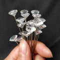 Diamond Bouquet Pins100 Pcs Crystal Diamond Head Pins Corsages Diamond Pins for Flower Decoration