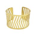 Luxury Gold Color Bangle Bracelet 4.1cm Width Stainless Steel Bracelet Sliver Big Circle Punk Bracelet for Women Man