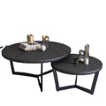 Cheap Round Coffee Table Set of 2 Glass Top Wood Modern Small Black Nordic Round Coffee Table