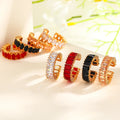 Bijouterie 18K Laminated Gold Wholesale Oro HD Jewelry Fashion Jewelry Rings Aaa Cubic Zirconia Women Brass Gold-Plated Ring