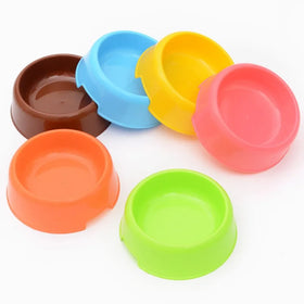 Manufacturer Wholesale Eco Friendly Candy Color Single Bowl Teddy Poodle Small Dog Cat Basin Small Large Round Dog Plastic Bowls
