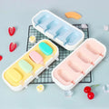 Cartoon Animals Silicone Ice Mold Easy Popsicle Molds With Lid and Sticks DIY Homemade Lolly Bar Pop