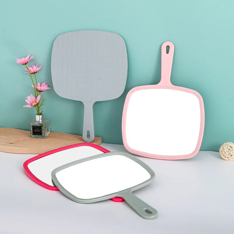 ABS Plastic Single Sided Custom Logo Makeup Mirror Small Size Hand Held Vanity Mirror Big Size Beauty Mirrors