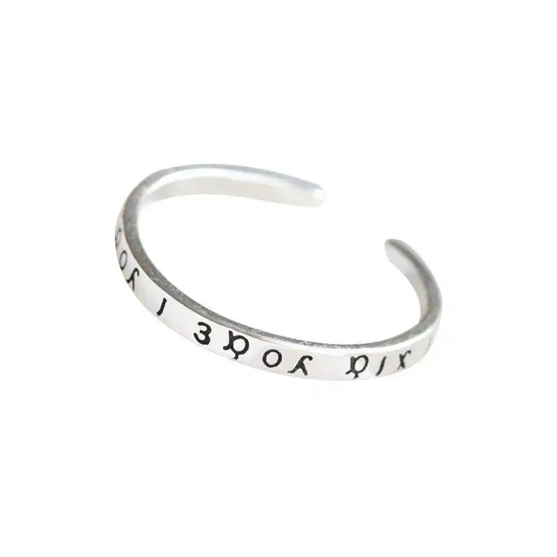 New Arrival Silver Greek Letter Retro Rings for Women Jewelry Fashion Open Adjustable Finger Ring