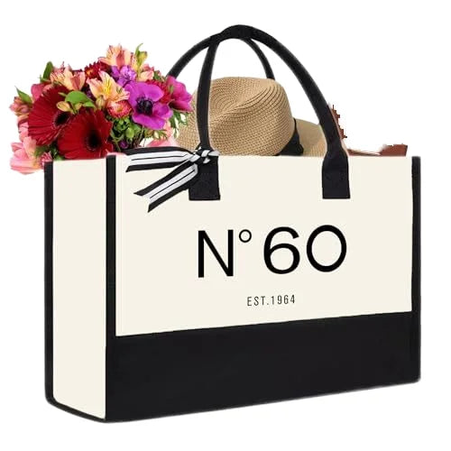 Pamela Initial Personalized Eco-friendly Durable Tote Bags for Women Monogrammed Canvas Zipper Closure Custom Logo Birthday