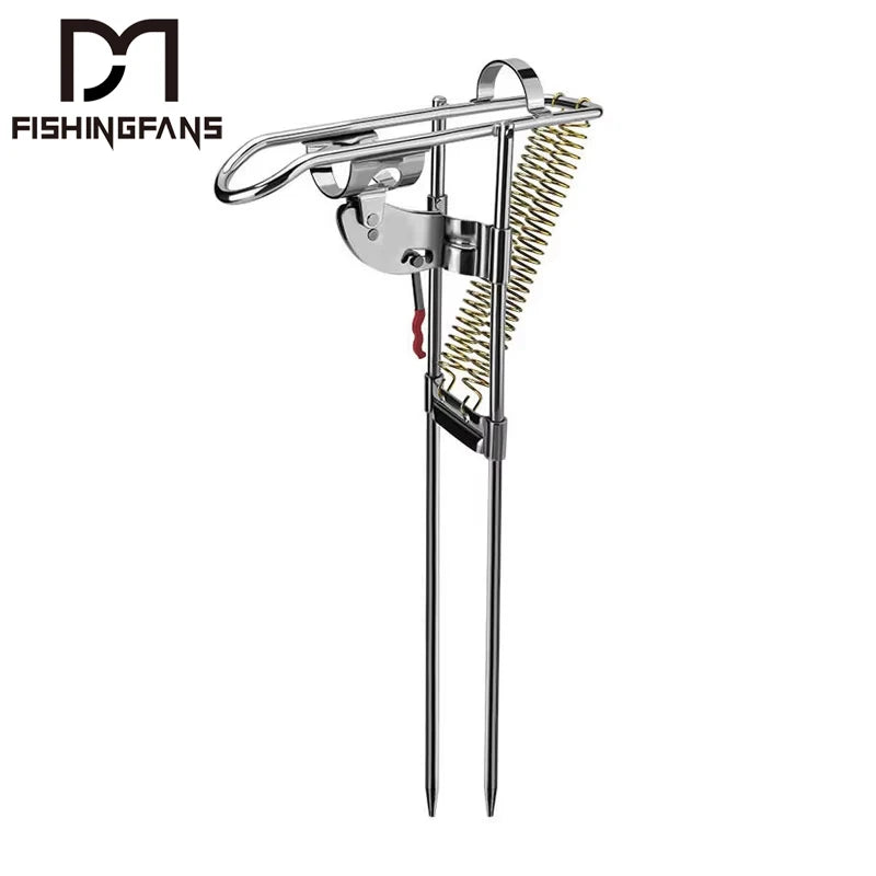 FISHINGFANS Automatic Fishing Rod Holder High Strength Spring Outdoor Metal Fishing Rod Stand Model ZDHGZJ