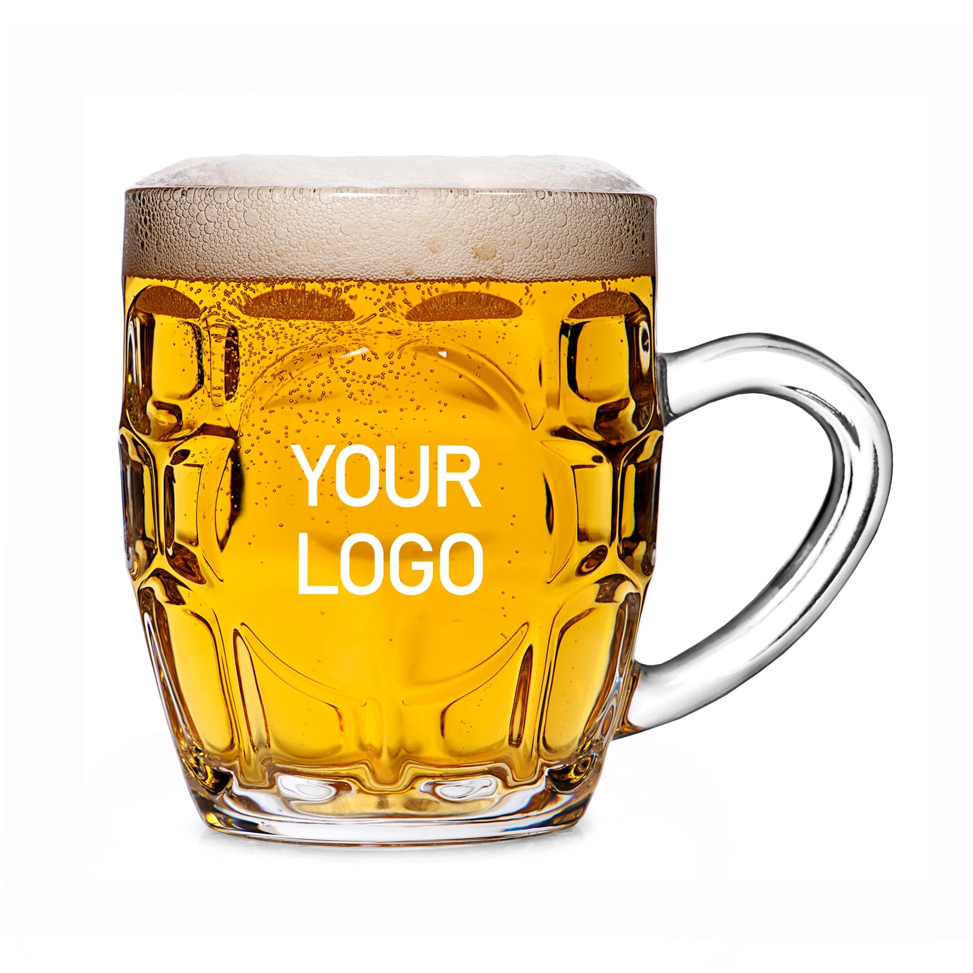 Wholesale Custom Dimpled Glass Beer Mug of Beer Dimple Beer Mug