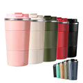 Oem Wholesale Coffee Stainless Steel  Insulated Outdoor Vacuum Double Wall Reusable Glass Coffee Cup Mug With Lids