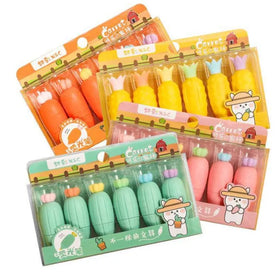 6 Color Vegetable Fruit Design Pastel Highlighter Pen Drawing Mark Pen