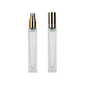 Customized 15ml 10ml Glass Perfume Bottle with Pump Sprayer for Skin Care Serum and Face Cream Different Colors Empty