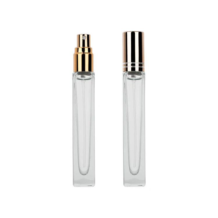 Customized 15ml 10ml Glass Perfume Bottle with Pump Sprayer for Skin Care Serum and Face Cream Different Colors Empty