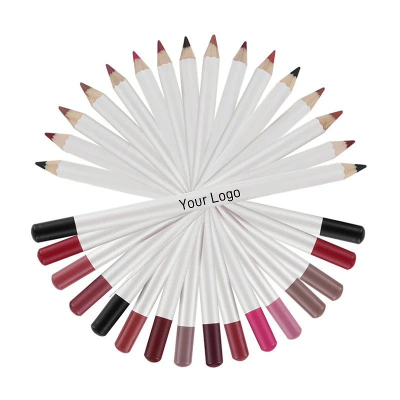 Private Logo Waterproof 25 Colors White Pencil Lipliner Brown Color Lip Liner Lip Liner Pencil Lipliner Waterproof
