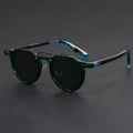 1028 Round Plastic Frame Fashion Men Sunglasses Hip-pop Style