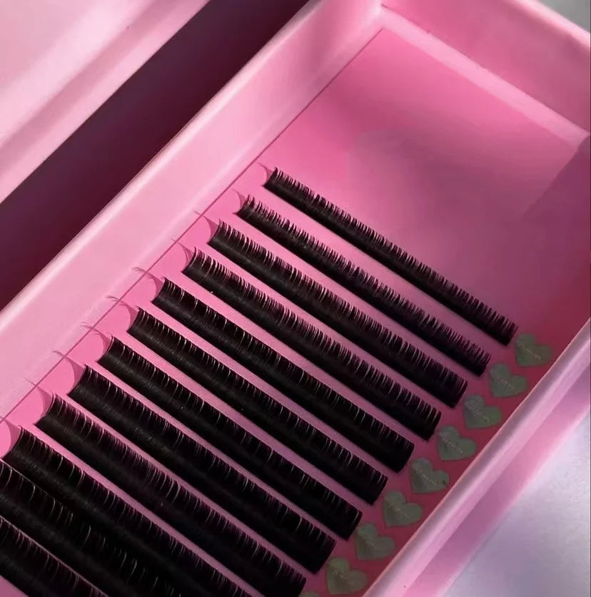 Ellipse Flat Lashes Mix Soft Two Split-tips Dark Black Eyelash Extension Cashmere Eyelashes Lash Extension Supplies