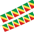 The Republic of the Congo Bunting String Flag 5.5X8 in for Outdoor and Indoor Decoration (12pcs/Unit)