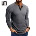 Clearance Sales Autumn New Arrivals Men's Casual Long Sleeve T-Shirts Plus Size Clothing Solid