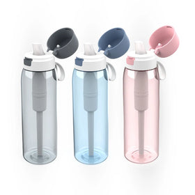 OEM Kids Tritan Water Bottle Bpa Free Water Bottle Motivational 750ml Tritan Portable Filter Water Bottle with Filter