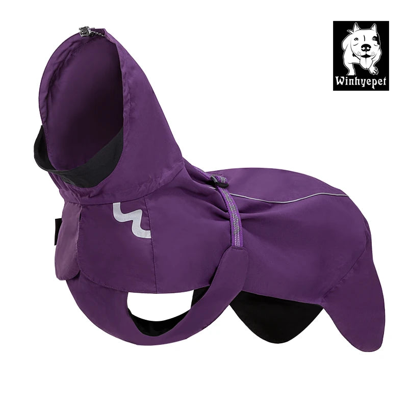 Winhyepet Wholesale Durable Outdoor Winter Warm Pet Coat Rain Down Jacket Windproof Reflective Safety Dog Clothes for Large Dog