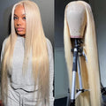 Straight 34 Inch 613 HD Full Lace Wig Blonde Perruques Raw Human Hair Wigs HD Lace Pre Plucked Lace Front Wigs