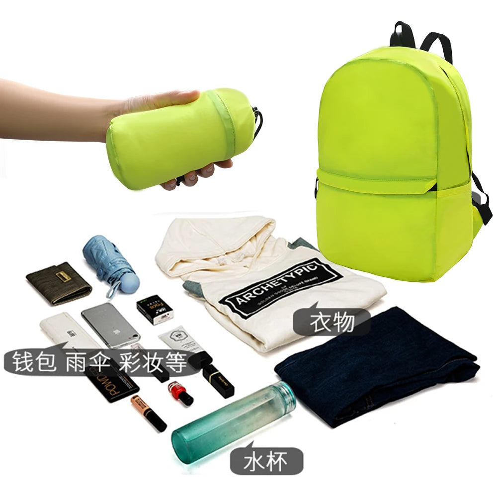 Custom Water Resistant Hiking Daypack Lightweight Foldable Packable Backpack for Travel Camping Outdoor