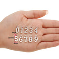 100PCS Number 0~9 Pendants Figures 0-9 Charms Arabic Numerals Charms Alloy