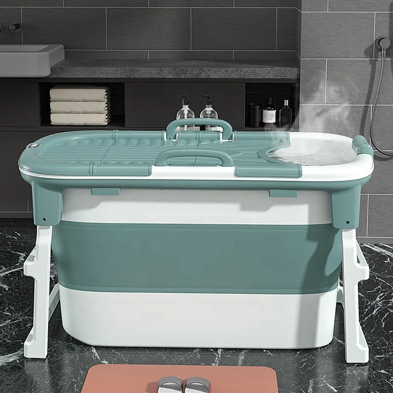 Rectangle  Bathtub Portable for Adult Bath Mini Soap Dish Adults Plastic Tub Large Bathtub Adult Children Folding Bathtub