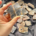 Wholesale High Quality Natural Crystal Slice Black Moonstone Slab for Healing.